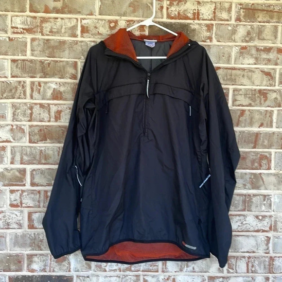 Reebok Other - Reebok Black Half Zip Hooded Windbreaker